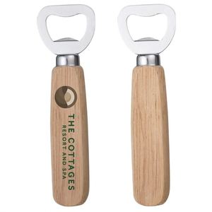 Abridor de Botellas de Cerveza con Mango de Madera y Logotipo Personalizado, Herramienta de Bar Portátil, Regalo Promocional de Cumpleaños, Abridor de Bebidas Rústico Grabado - Product Image 2