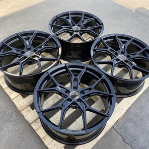 GVICHN 19 20 21 인치 맞춤형 알루미늄 합금 단조 림 5x112 5x120 광택 BMW 아우디에 대한 검은 승용차 바퀴 - Product Image 4