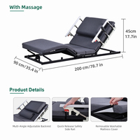 Lit réglable pour femmes enceintes, chambre d'hôtel, lit de massage électrique, cadre de lit avec télécommande, housse de matelas lavable