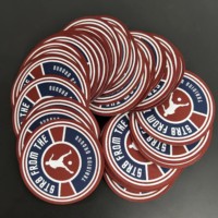 Écusson tissé de marque de créateur en gros, logo brodé de pointe pour maillot, étiquette tissée