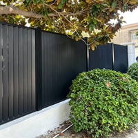 Panneau de clôture en aluminium noir, clôture décorative en aluminium moderne pour villa, jardin, cour, extérieur