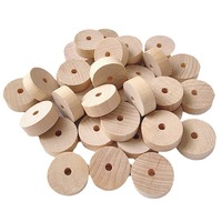Tranches de bois naturel personnalisées non finies rondes avec trou pour projets d'artisanat DIY, disques de bois vierges, accessoires de meubles