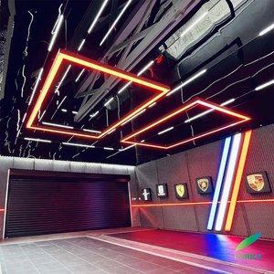 Nouvelle arrivée Lustre suspendu décoratif d'intérieur en aluminium 40W 4 pieds RVB LED lumière linéaire - Product Image 5