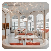 Moderne Acryl-Massivoberflächen-Wohnzimmertische mit Maserung-Design, Langlebige Möbel für Zuhause & Restaurant