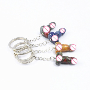 Porte-clés gode en pierre de quartz rose naturelle, 500g, pénis gravé, <span class=keywords><strong>phallus</strong></span>, fournisseur de pierres précieuses - Product Image 3