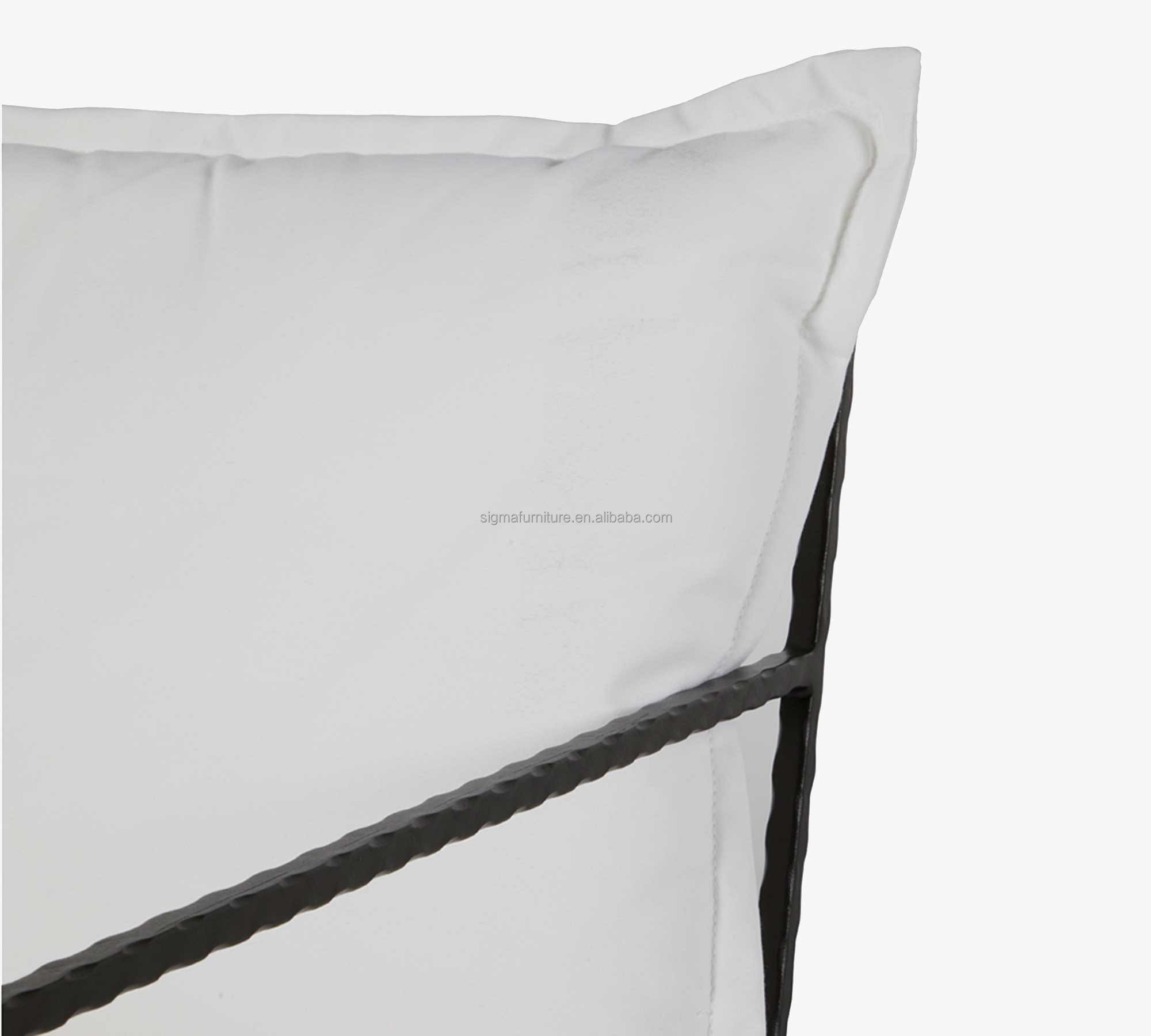 Low price customized aluminum patio 3 seat sofa metal lounge garden sofa chaise