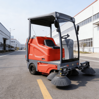 Nouvelle Balayeuse de voirie grande capacité haute pression autoportée pour routes et sols extérieurs, batterie 48V, 16000/h, bac à poussière 180L