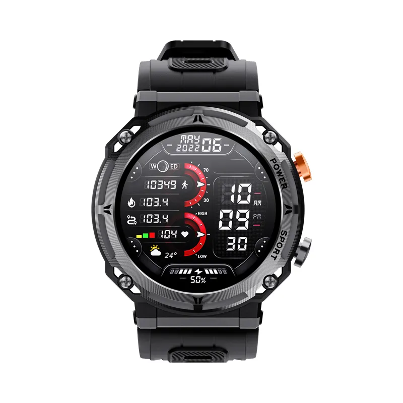 Hot C21 Pro שחור 410 mah סוללה גדולה שעונים חכמים ספורט חיצוני שיחת טלפון שעון חכם לכספומט 1 שעון חכם עמיד למים לגברים