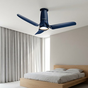 Ventilateur de plafond sans lumière, 3 pales en alliage d'aluminium noir, moteur 220V/380V silencieux, télécommande, 36 pouces, prêt à être expédié - Product Image 5