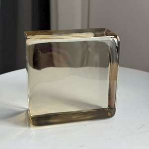 Color marrón pintado 50*100*100mm bloque de <span class=keywords><strong>ladrillos</strong></span> de medio vidrio esquina redondeada pintada Ideas artesanales originales para otras artesanías de cristal - Product Image 1