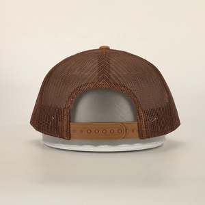 BSCI, venta al por mayor, gorra de papá deportiva personalizada de 6 paneles, gorra de camionero clásica Oem de algodón marrón con logotipo de parche bordado de alta calidad - Product Image 5