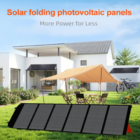 Panneau solaire pliable portable SUKFLOW 200W avec cellules monocristallines, efficacité 21,7%, 6KG, noir, alimentation mobile de stockage d'énergie