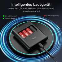 Hixon nouveau produit 1.5V AA batterie au Lithium 3500mWh Charge rapide 4 pièces batteries et Kit de boîte de chargeur
