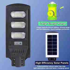 Yeni icat Intiligent ışık kontrolü güneş sokak ışık 320w açık su geçirmez uzun ömürlü büyük pil LED sokak lambası - Product Image 5
