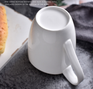 Tasse à lait en céramique blanche minimaliste avec bec verseur, logo personnalisé, grande capacité, mug à café pour hôtel, restaurant, cadeau de mariage, vente en gros - Product Image 6