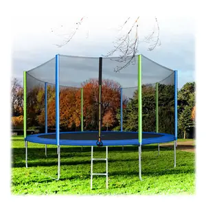 stuoia di esercitazione netto Suppliers-Round Spring Kids Outdoor bungee jumping exercise trampolines with enclosures Outdoor Safety Net For Fun