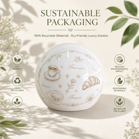Capuchon de parfum rond de luxe en ABS écologique avec motif exquis