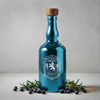 Op maat gemaakte kleurlogo 380ml super-flint whiskyfles met verpakking, lege fles voor sterke drank, bourbon, scotch, groothandel fabriek