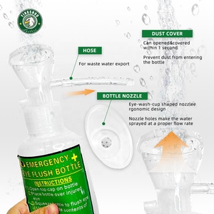 Avec gobelet de lavage oculaire de 500ml bouteille vide * 2 trousse de premiers soins médicaux station de lavage oculaire portable - Product Image 4