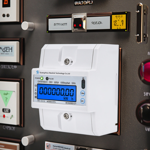 RS485 220/380V Digitaler Leistungs faktor monitor 1-20A 3-Phasen-4-Draht-DIN-Schienen-Energiezähler mit Spannungs strom frequenz anzeige - Product Image 1