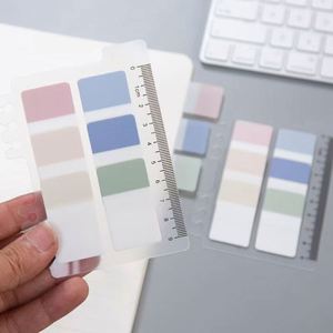 Marcadores de Página Autoadhesivos Multifuncionales con Índice de Colores Degradados, Notas Adhesivas, Regla Transparente, Material de Oficina PET - Product Image 2