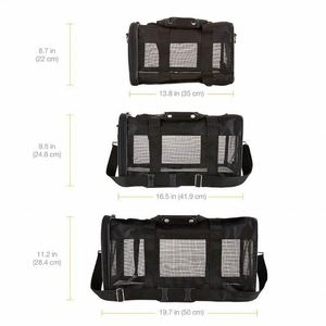 Nefes yumuşak taraflı <span class=keywords><strong>Xl</strong></span> katlanabilir taşınabilir moda tasarım siyah seyahat yavru köpek taşıyıcı Tote çanta kedi Pet çanta - Product Image 3