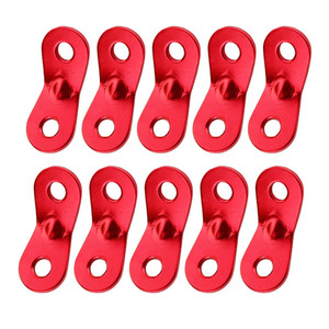 Cleye Aluminum Alloy Double Eye <b>Rope</b> Stopper Plate 3.9 Cm Red Outdoor Tent Tarp <b>Guy</b> <b>Rope</b> Adjustment Buckle Fixing Clip - Product Image 4