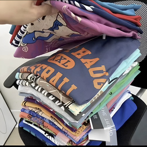 T-shirts d'Été Décontractés à Manches Courtes Tricotés Tendance pour <span class=keywords><strong>Femme</strong></span> 2025, <span class=keywords><strong>Prix</strong></span> de Gros 1 Yuan pour Articles de Rue - Product Image 1