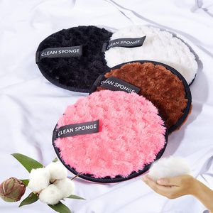 Tampons démaquillants ronds réutilisables doux nettoyage du visage bouffées serviettes Double face lavable maquillage chiffon microfibre - Product Image 3