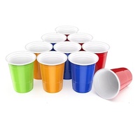 Logo Kustom Merah PP Gelas Sekali Pakai 16 Oz untuk Pesta, Mini Tasting, Beer Pong, Shot Glass, dan Acara Lainnya