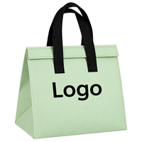 Sac de livraison isotherme non tissé avec doublure en aluminium, logo personnalisé pour boîtes repas et plats à emporter des restaurants