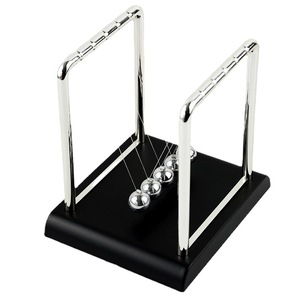 YIWUPOWER Newton Cradle, boules d'équilibre, design carré classique avec base noire, jouet de physiothérapie pour soulager le stress, pour les étudiants - Product Image 1