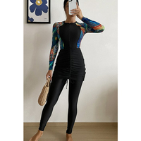 Maillot de bain femme modeste à manches longues et fermeture éclair Hijab 3 pièces Burkinis Maillot de bain musulman Maillot de bain musulman Maillot de bain islamique