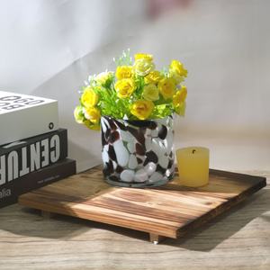 Custom קונפטי שחור ולבן קטן צבעוני קריסטל זכוכית הוריקן tealight פמוטים בתפזורת - Product Image 6