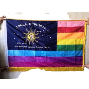 ธงปักลายสองด้าน ขนาด 150*90 ซม. ผ้า Oxford 210D คุณภาพสูง ปี 2023 จัดส่งรวดเร็ว ออกแบบโลโก้ตามสั่ง สำหรับแคมเปญ พร้อมพู่ห้อย - Product Image 4