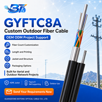 Kabel Serat Optik Luar Ruangan BoTong Custom GYFTC8A Bentuk 8 Dengan Pilihan OEM ODM untuk Pembeli Proyek Telekomunikasi