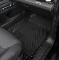 Tapis de sol de voiture universels toutes saisons en PVC Taille personnalisable Tapis de pied intérieur en cuir pour voitures Modèle de conducteur à contour complet Fit