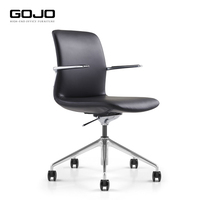 Silla de Oficina Ejecutiva de Cuero Moderna y Lujosa, Silla Giratoria Comercial para Computadora, para Conferencias y Visitas