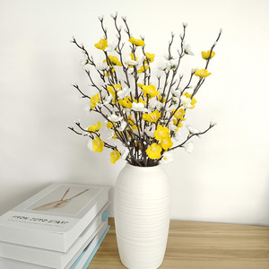 Venta Caliente Transfronteriza: Rama de Flor de Ciruelo Artificial de Seda Ecológica de Estilo Oriental de 54 CM, Mini <span class=keywords><strong>Chimonanthus</strong></span> de Simulación - Product Image 2