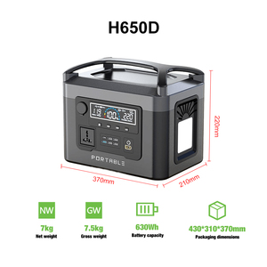 600W 18V <b>Solar</b> <b>Generator</b> Ternary Lithium Battery 630Wh 1000+Cycles Portable Power Station Suitable with multi-type interfaces - Product Image 2