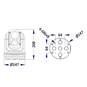 Mini Domo térmico <span class=keywords><strong>de</strong></span> velocidad visible Seguridad móvil PTZ con audio bidireccional Ranura SD incorporada - Product Image 5