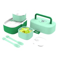 Boîtes à lunch pour enfants de haute qualité avec logo personnalisable Solution d'emballage alimentaire pour la rentrée en plastique sans BPA à 3 compartiments