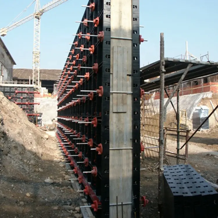 Encofrado de plástico, columnas de pared, formas de losa, paneles de persiana de plástico, encofrado, construcción, moldes de hormigón