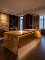 Dalles de marbre Barsena Gold polies, pierres naturelles de luxe jaune ambre pour murs décoratifs et escaliers