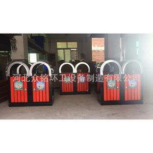 ถังขยะเหล็กและไม้สำหรับกลางแจ้ง ขนาด 115x40x91 ซม. สำหรับแยกประเภทและรีไซเคิล - Product Image 3