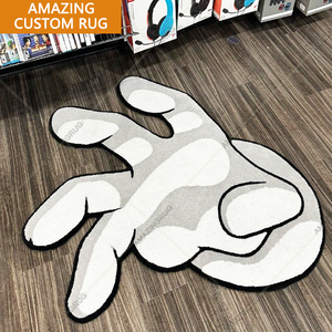 Alfombra de disco de videojuegos de diseño redondo con forma de CD personalizada alfombra hecha a mano de pila alta para sala de estar - Product Image 6