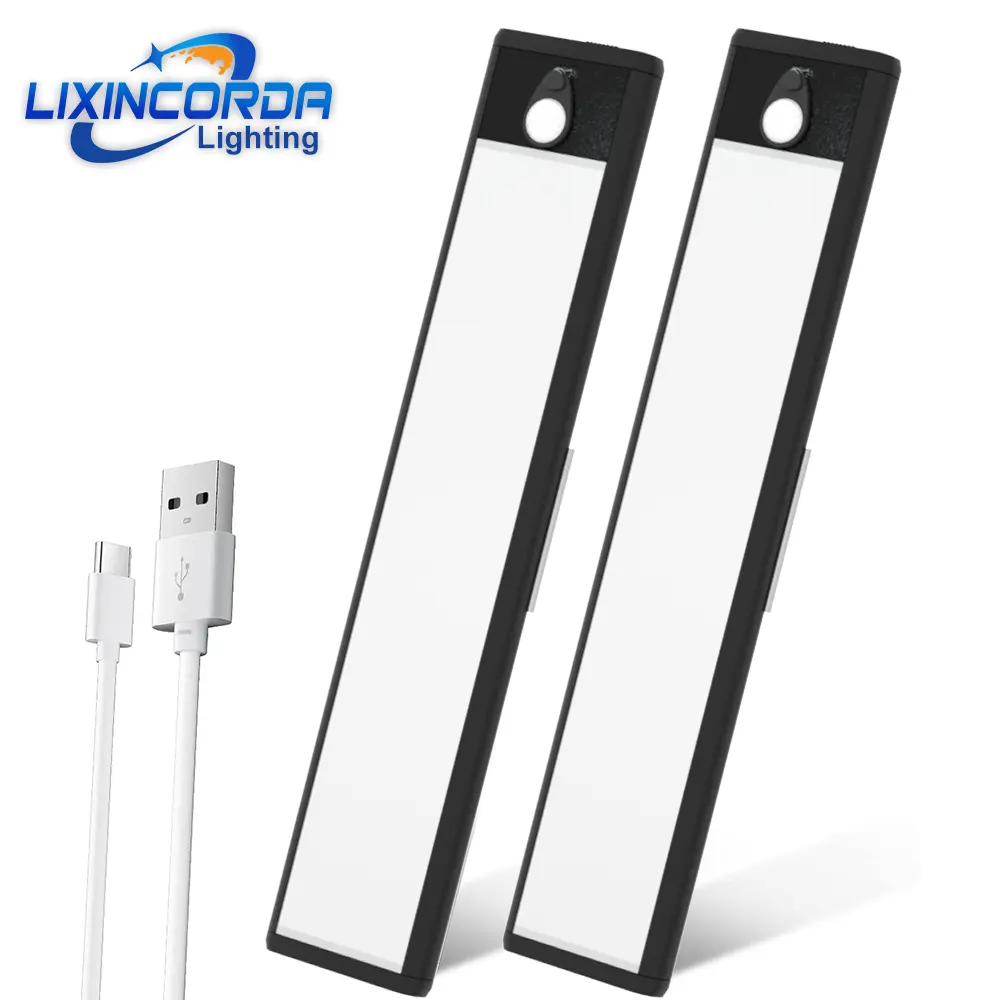 LED Cabinet Light Clear Luminous USB Body Lamp Furniture Light OEM Switch Magnetic Wall Motion Sensor Under LED Cabinet Light 80