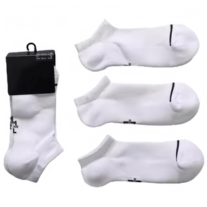 ถุงเท้าคอกลมสีขาวดำคลาสสิก ถุงเท้ากีฬาที่ยืดหยุ่นสูงและสวมใส่สบาย ถุงเท้าอเนกประสงค์แบบโปร่งใส - Product Image 3