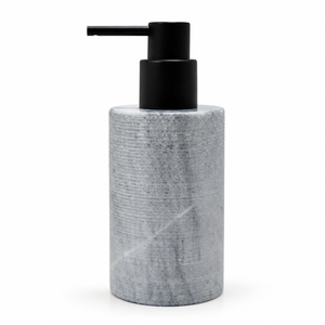 Elegant Grey Marble 4-Piece Bathroom Accessories Set, Natural <b>Light</b> Grey Stone Soap Dispenser, <b>Light</b> Grey Marble 4-Piece Set - Product Image 3