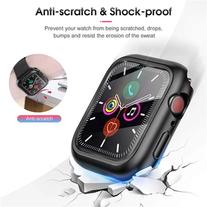 <span class=keywords><strong>2</strong></span> en 1 360 grados reloj completo cubierta de cristal reloj protector de pantalla para <span class=keywords><strong>Apple</strong></span> Iwatch Series 7 6 <span class=keywords><strong>SE</strong></span> S10 - Product Image 3